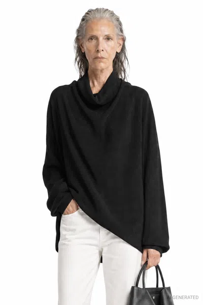 Totême Cowl Neck Blouse In Black