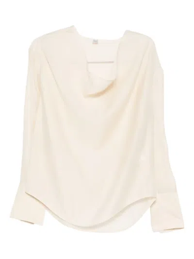 Totême Cowl-neck Blouse In Neutral