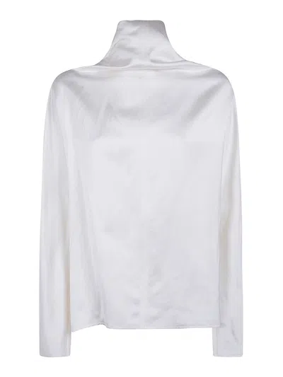 Totême Cowl Neck Blouse In White