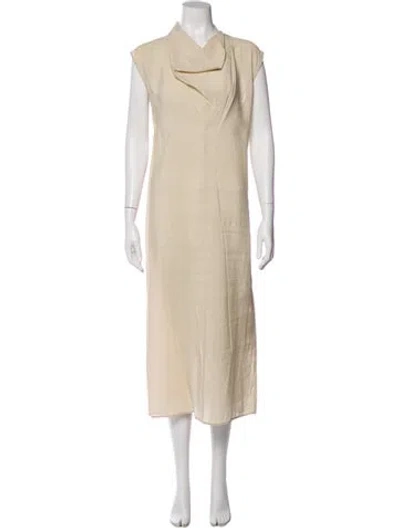 Pre-owned Totême Cowl Neck Long Dress In Neutral