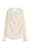 Totême Cowl Neck Top In White