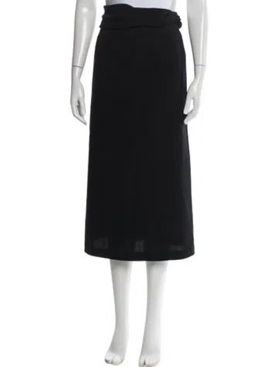 Pre-owned Totême Crepe Band Midi Length Skirt In Black