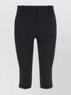Totême Crepe Trousers With Belt Loops And Front Slit In Black