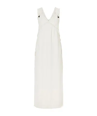 Totême Crepon Maxi Dress In White