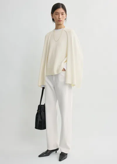Totême Crew Cape Knit Ecru In Neutral