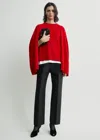 Totême Crew Cape Knit Poppy In Red