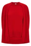 Totême Cashmere Crew Neck Knit Jumper Long Sleeves In Red