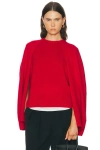 Totême Cashmere Crew Neck Knit Jumper Long Sleeves In Red