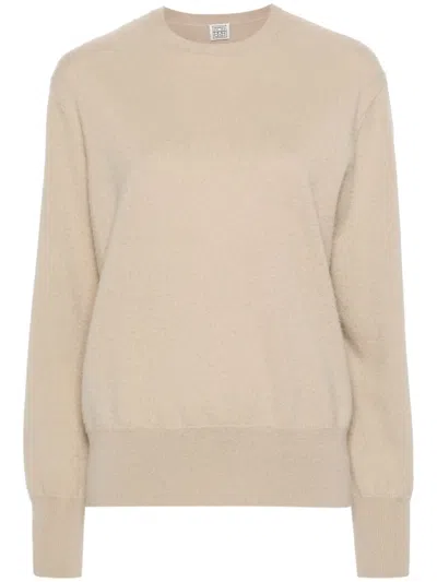 Totême Brushed Knitted Jumper In Neutrals