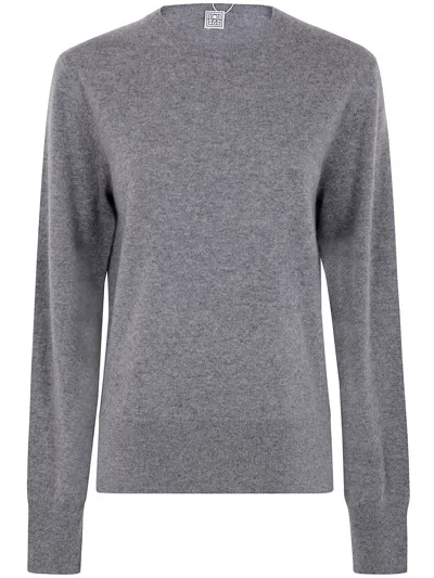 Totême Crew-neck Cashmere Knit In Gray