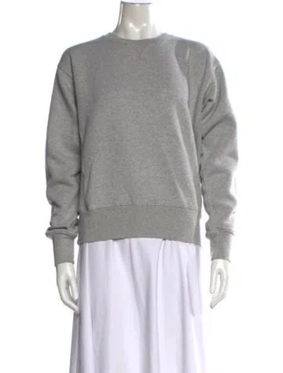 Pre-owned Totême Crew Neck Cotton Shirt Crew Neck Sweatshirt In Gray