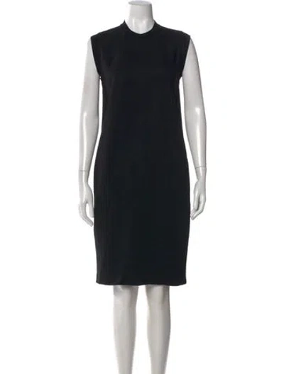 Pre-owned Totême Crew Neck Knee-length Dress In Black