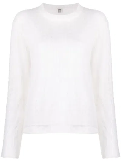 Totême Crew-neck Knit Jumper In Neutrals