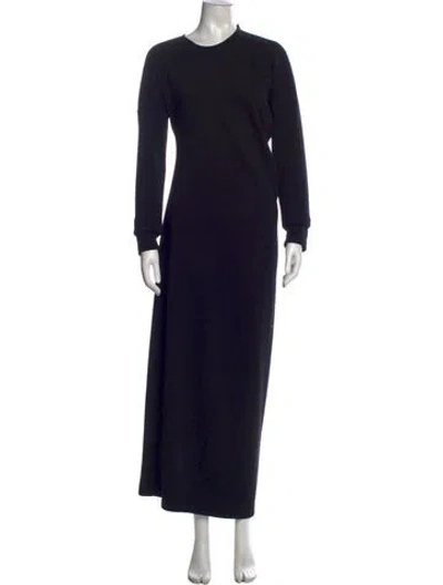 Pre-owned Totême Crew Neck Long Dress In Black