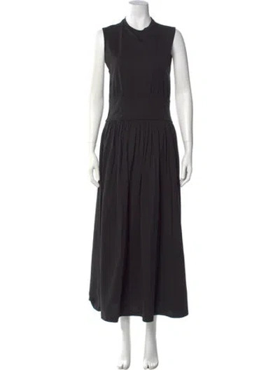 Pre-owned Totême Crew Neck Long Dress In Black