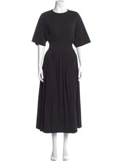Pre-owned Totême Crew Neck Long Dress In Black