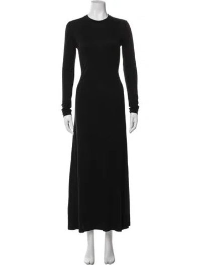 Pre-owned Totême Crew Neck Long Dress In Black