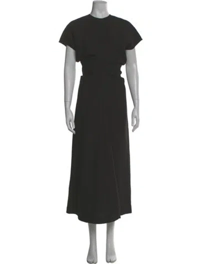 Pre-owned Totême Crew Neck Long Dress In Black