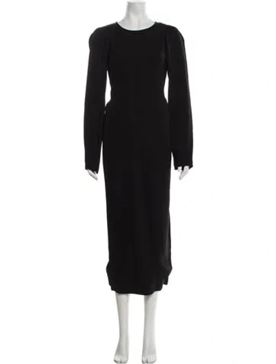 Pre-owned Totême Crew Neck Long Dress In Black