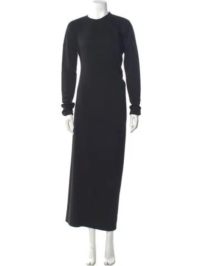 Pre-owned Totême Crew Neck Long Dress In Gray