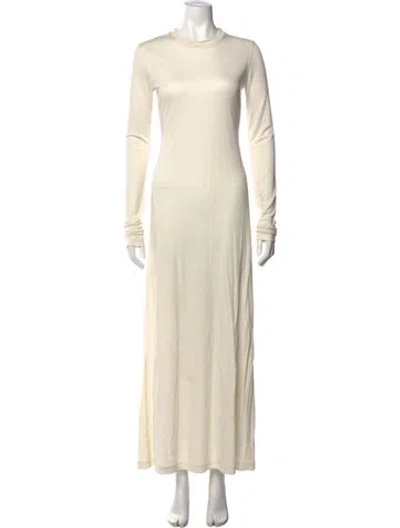 Pre-owned Totême Crew Neck Long Dress In Neutral