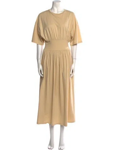 Pre-owned Totême Crew Neck Long Dress In Neutral