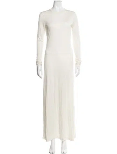 Pre-owned Totême Crew Neck Long Dress In Neutrals