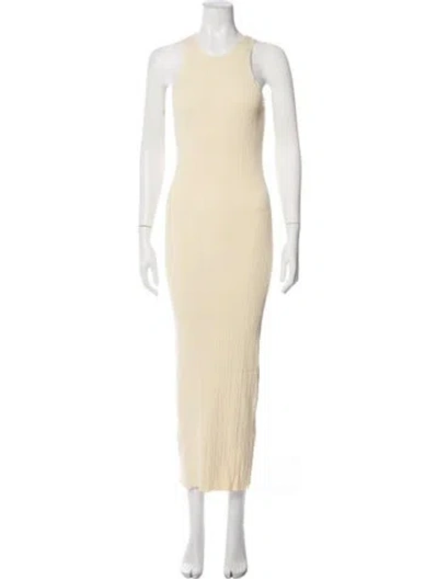 Pre-owned Totême Crew Neck Long Dress In Neutrals