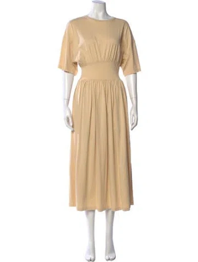 Pre-owned Totême Crew Neck Long Dress In Neutrals