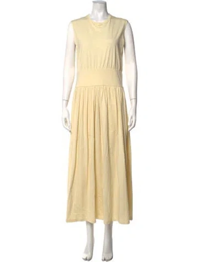 Pre-owned Totême Crew Neck Long Dress In Neutrals