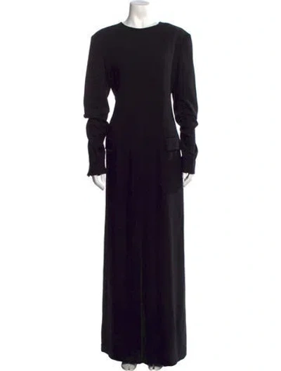 Pre-owned Totême Crew Neck Long Dress W/ Tags In Black