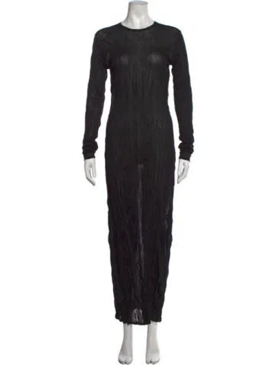 Pre-owned Totême Crew Neck Long Dress W/ Tags In Black