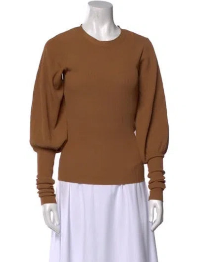 Pre-owned Totême Crew Neck Long Sleeve Sweatshirt In Gold