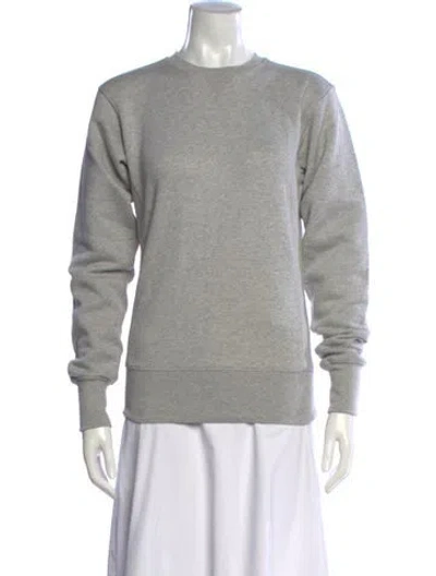 Pre-owned Totême Crew Neck Long Sleeve Sweatshirt In Grey