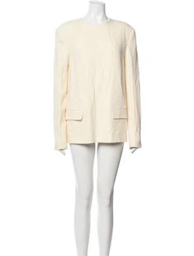 Pre-owned Totême Crew Neck Long Sleeve Top In Neutral