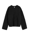 Totême Crew Neck Long-sleeved Sweater In Black