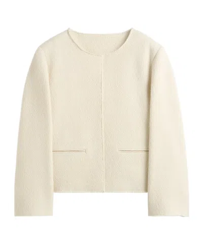 Totême Crew Neck Long-sleeved Casual Jacket In Neutral