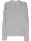 Totême Crew-neck Mélange Jumper In Grey
