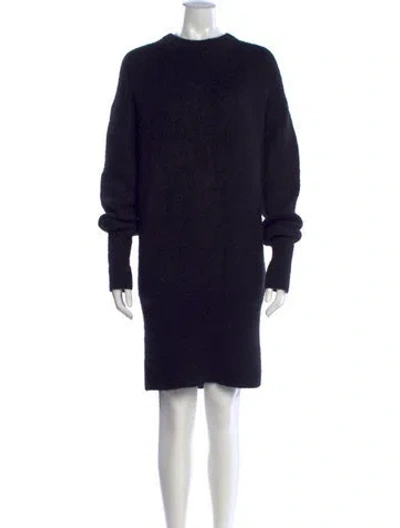 Pre-owned Totême Crew Neck Mini Dress In Black