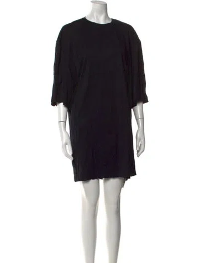 Pre-owned Totême Crew Neck Mini Dress In Black