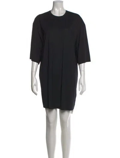 Pre-owned Totême Crew Neck Mini Dress W/ Tags In Black