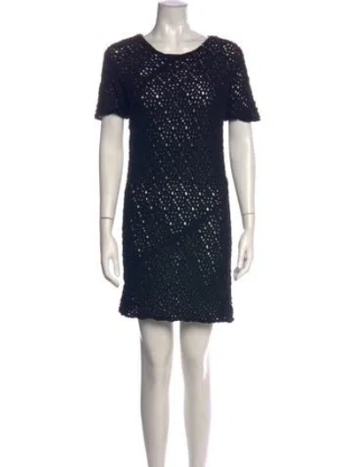 Pre-owned Totême Crew Neck Mini Dress W/ Tags In Blue
