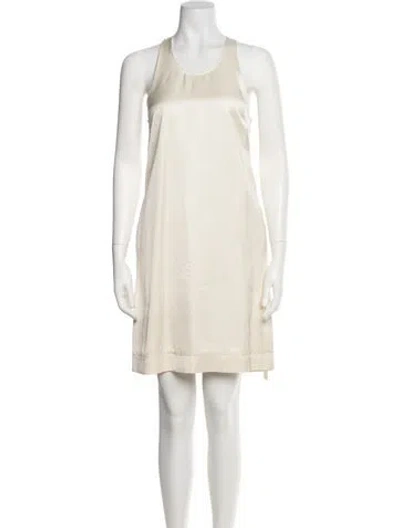 Pre-owned Totême Crew Neck Mini Dress W/ Tags In Neutrals