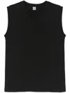 Totême Crew Neck Sleeveless Lightweight Fabric Top In Black