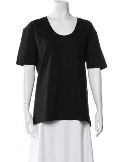 Pre-owned Totême Crew Neck Short Sleeve Top In Black