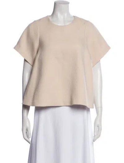 Pre-owned Totême Crew Neck Short Sleeve Top In Neutral
