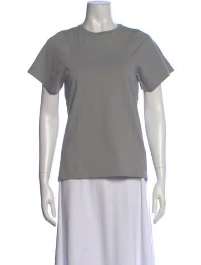 Pre-owned Totême Crew Neck Short Sleeve T-shirt In Gray