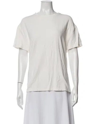 Pre-owned Totême Crew Neck Short Sleeve T-shirt In White