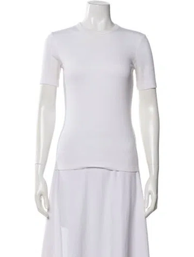 Pre-owned Totême Crew Neck Short Sleeve T-shirt In White