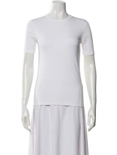 Pre-owned Totême Crew Neck Short Sleeve T-shirt In White